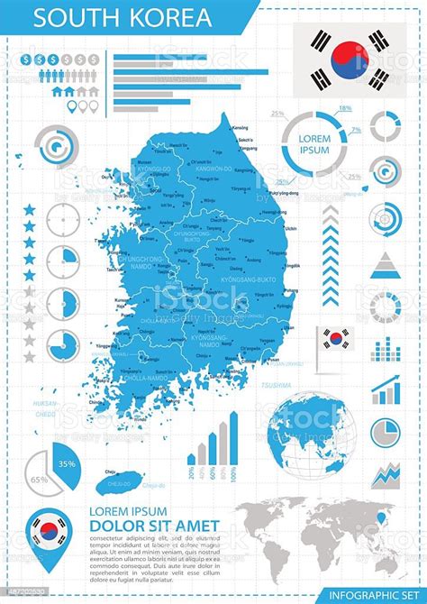 Vetores De Coreia Do Sulinfográfico Mapailustração E Mais Imagens De