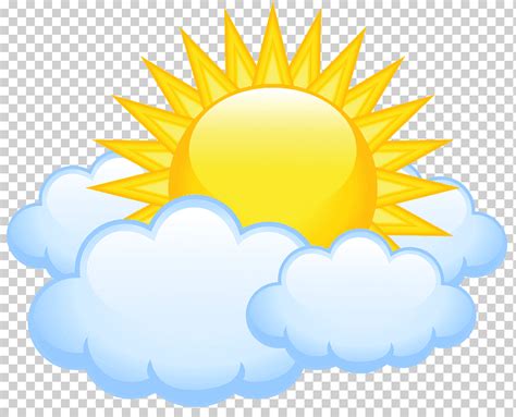 Luces Del Sol Y Nubes De Dibujos Animados Cielo Imagen Vector De Stock