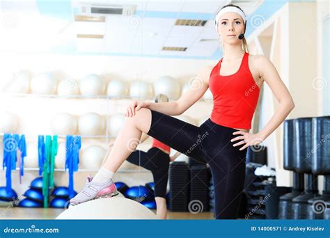 Young Sporty Female Taking Energy Drink After Long Workout Stock