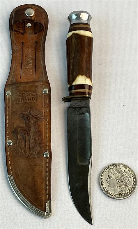 Lot - Vintage Edge Brand Solingen Germany #457 Fixed Blade Knife w