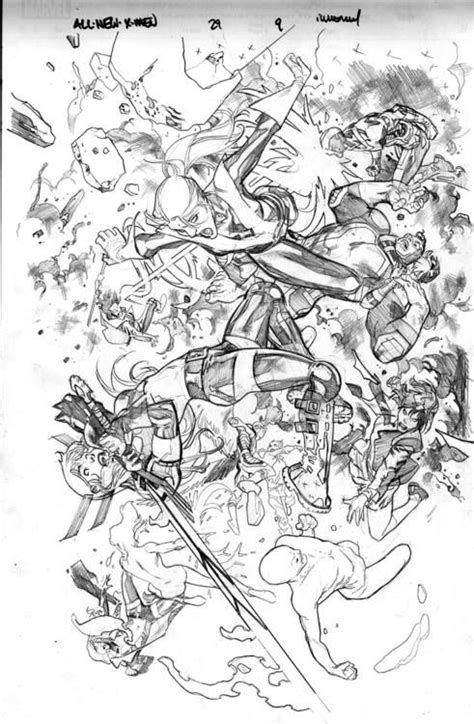 All New X Men 29 Interior Art By Stuart Immonen Comic Book Pages