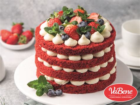 Naked Cake Red Velvet Vabene Confeitaria
