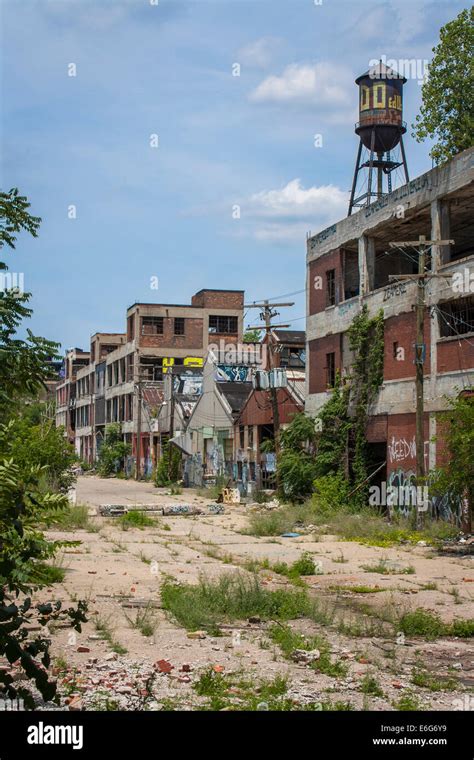 Abandoned Buildings Detroit Mi Stock Photo Alamy
