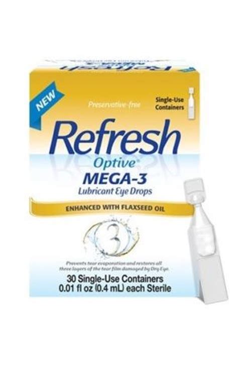 Refresh Optive Mega 3 Lubricant Eye Drops 30 Single Use