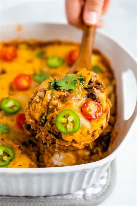 Of course you don't have any leftover turkey yet, but you can definitely make this tasty casserole with chicken any time of. Spaghetti Squash Taco Bake | Recipe | Food, Beef recipes ...