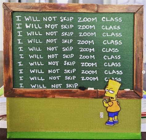 Bart Simpson Chalkboard 