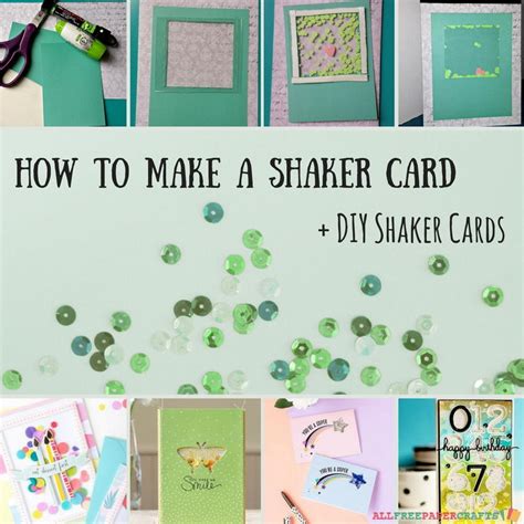 Today's post is how to make a shaker card. How to Make a Shaker Card + 5 DIY Shaker Cards | AllFreePaperCrafts.com