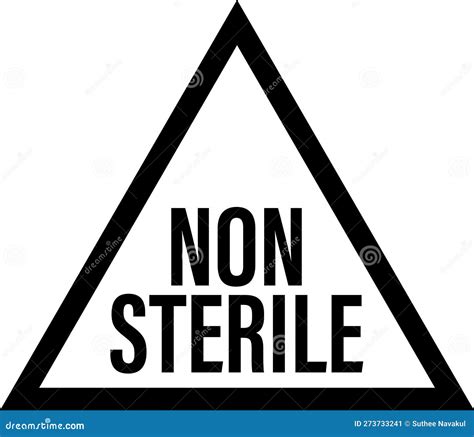 Non Sterile Iso On White Background Non Sterile Iso Black Symbol Flat