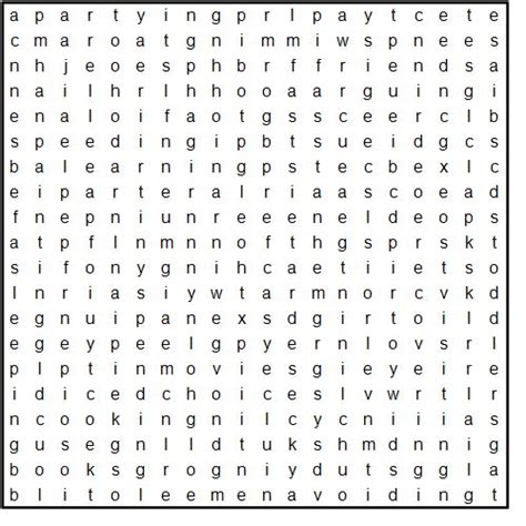 Difficult Custom Word Search Free Printable Puzzles Word Search