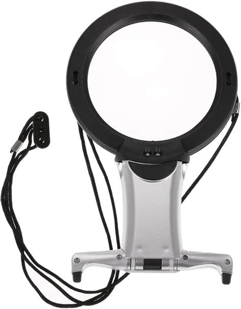 dual purpose magnifier large hands free magnifying glass reading with led light bigamart