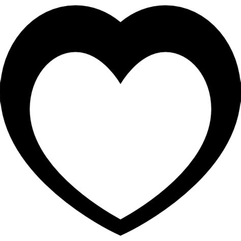 Corazón Blanco Dentro Del Corazón Negro Icono Gratis