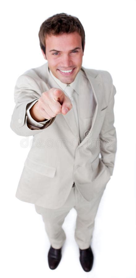 Attractive Businessman Pointing At The Camera Stock Photo Image Of