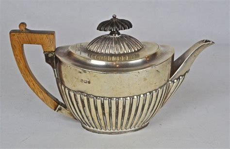 1897 Sheffield Sterling Silver Teapot 258g Tea And Coffee Pots Silver