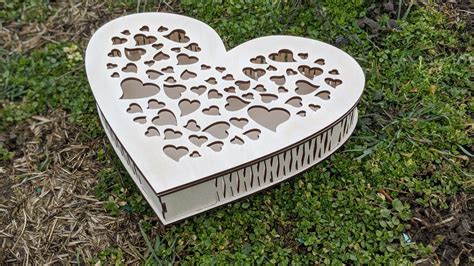 Laser Cut Decorative Heart Shaped Box Free Vector Cdr Download