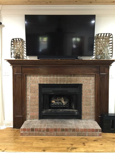 How To Paint Your Fireplace Brick Mantel Fireplace Living Room Mantel Painted Fireplace