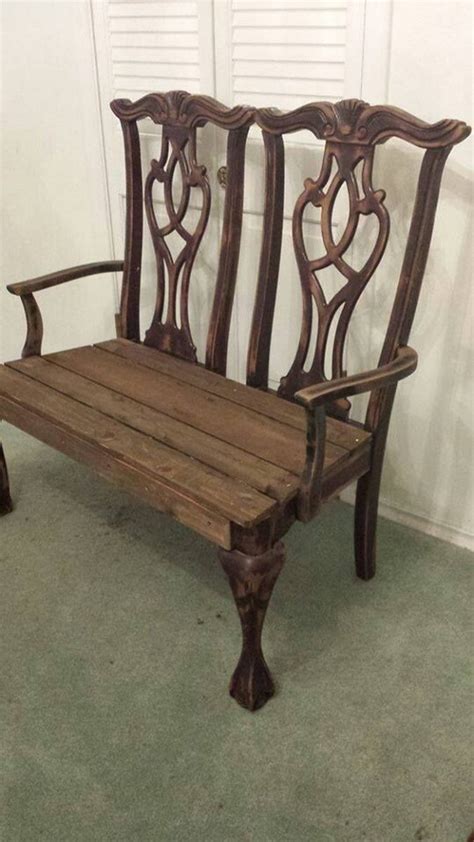 Build A Garden Bench From Two Old Dining Chairs Diy Projects For