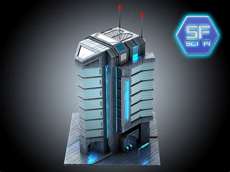 Sci Fi Futuristic Building 3d Model Futuristic Architecture
