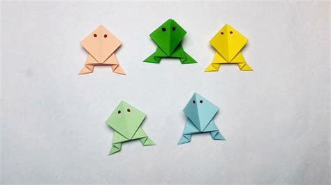 Origami Frog Easy Step By Step With Sticky Paper Notes Youtube