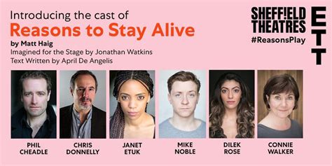 Reasons to stay alive by matt haig. Reasons To Stay Alive Tour - English Touring Theatre