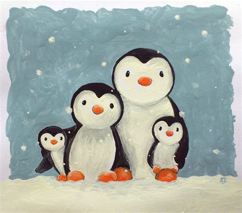 Penguins And Positivity By Kate Elford Рождественские картины