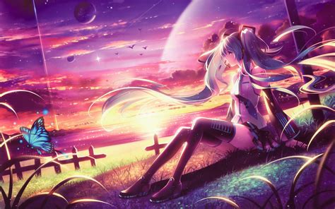Miku Anime Girl Dreamy Fantasy Colorful Artwork Wallpaperhd Anime