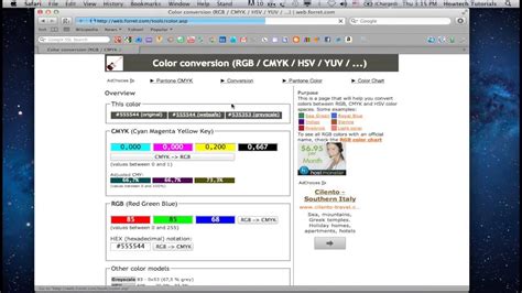 How To Convert Hex Colors To Cmyk Youtube