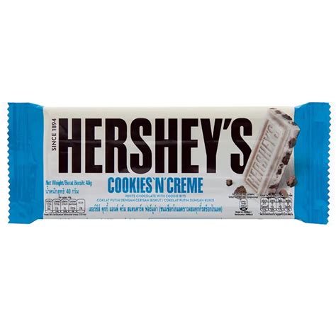 Hersheys Cookie And Cream White Chocolate Bar 40g Tops Online