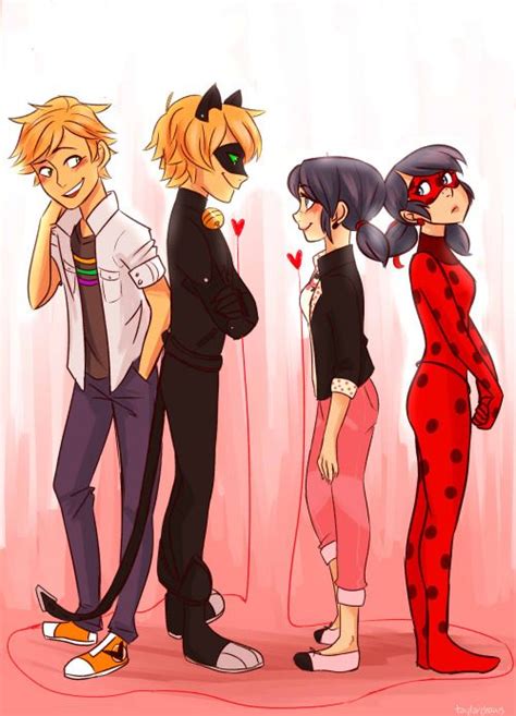 By Taylordraws Adrien Cat Noir Marinette And Ladybug