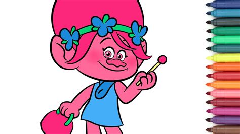 Some of the coloring pages shown here are trolls colouring poppy with images poppy coloring from 158 coloring of troll at, princess poppy coloring coloring books, pin on trolls, check out these trolls world tour activity fandango. Trolls Princess Poppy Coloring Page For Kids - YouTube