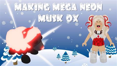 Making Mega Neon Musk Ox In Adopt Me Roblox Youtube