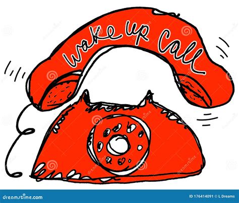 Wake Up Call Red Telephone Stock Illustration Illustration Of Style