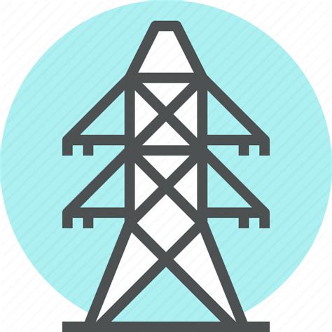 Electric Electrical Electricity Pillar Powerline Pylon Tower Icon