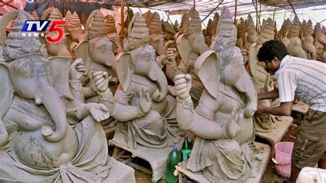 Eco Friendly Clay Ganesh Idols In Jambaghkoti Hyderabad Telugu News Tv5 News Youtube