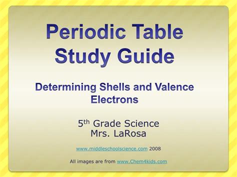 The address for each element is given by the group number and the period number. PPT - Periodic Table Study Guide Determining Shells and Valence Electrons PowerPoint ...