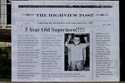 How to get kids interested in the news. Make a fake newspaper article about your child and frame ...