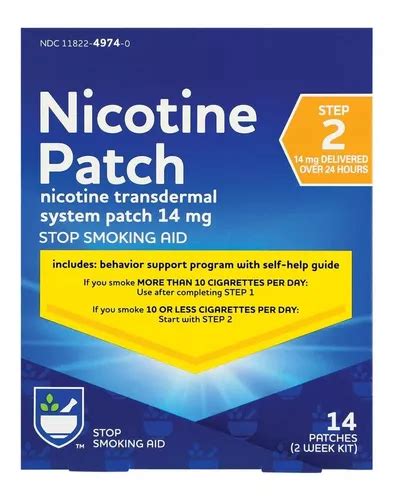Parche De Nicotina Transdermico De Nicotina X 14 Paso 2 Envío Gratis