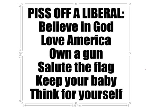 Piss Off A Liberal Vinyl Decal Free Shipping 3 Colors To Choose