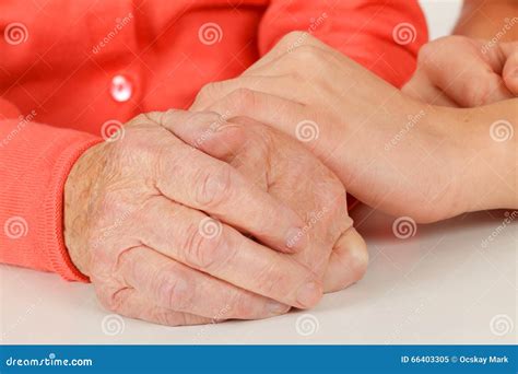 Wrinkled Senior Hands Stock Image Image Of Hand Help 66403305
