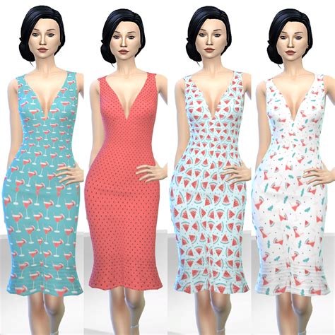 Sims 4 Ccs The Best Floral Dress Recolors By Tacha75