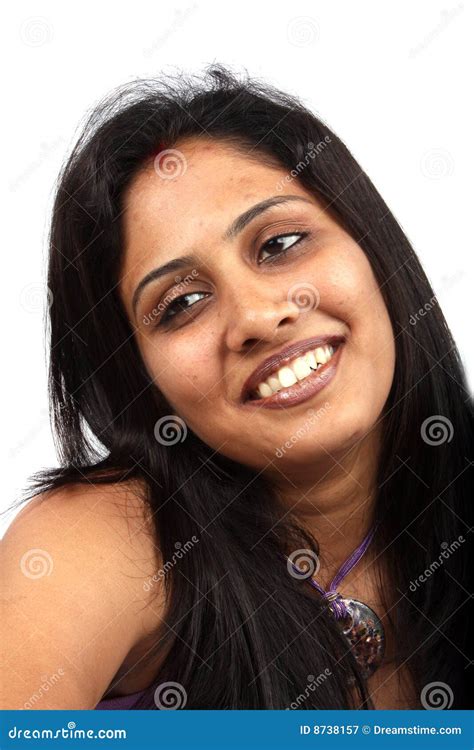 Smiling Indian Lady Stock Image Image Of Asian Modeling 8738157
