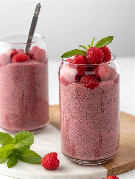 Raspberry Chia Seed Pudding Less Meat More Veg