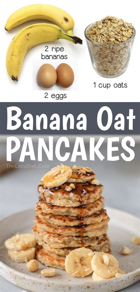 Combine all dry ingredients in a large bowl. Healthy Banana Oatmeal Pancakes (Quick & Easy Breakfast ...