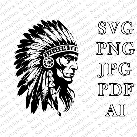 American Indian Svg Native American American Indian Svg Cut File