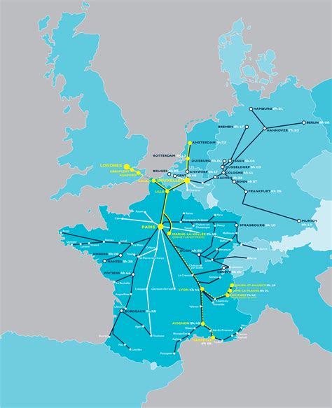 Map Of Eurostar Routes Green Traveller