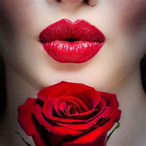 Kiss Lips Lipstick Red Rose Its Not Difficult To Figure It