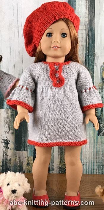Abc Knitting Patterns American Girl Doll Vintage Empire Waist Dress