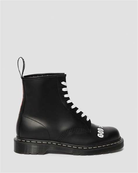 1460 leather sex pistols boots in black dr martens