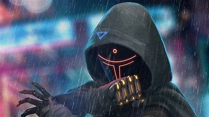 Ninja 4k Future Cyberpunk Wallpapers Parede Papel