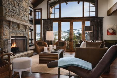 Mountain Chic Rustic Living Room Other By Abby Hetherington Interiors