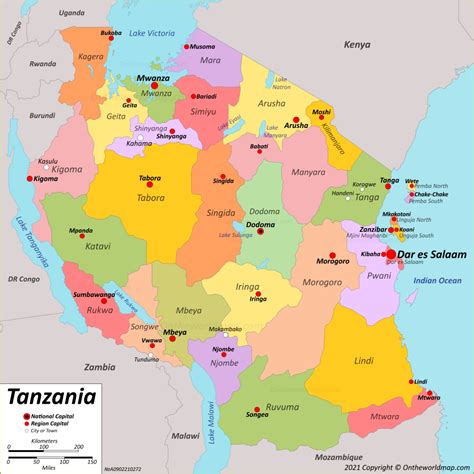 Tanzania Map Maps Of United Republic Of Tanzania